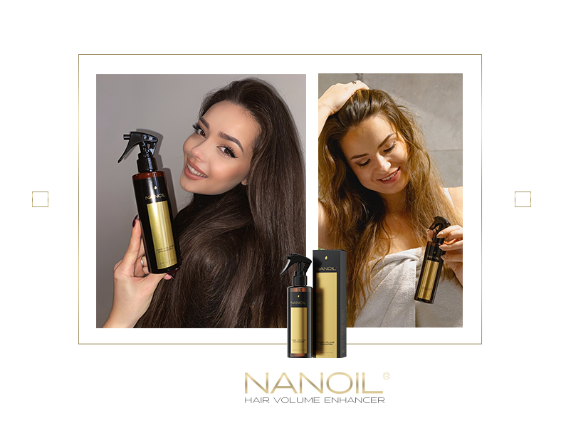 Nanoil spray för fylligare hår