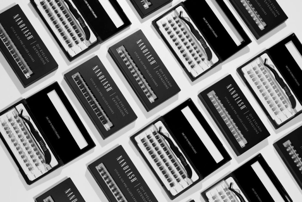 Kluster lösögonfransar Pre-Glued nanolash